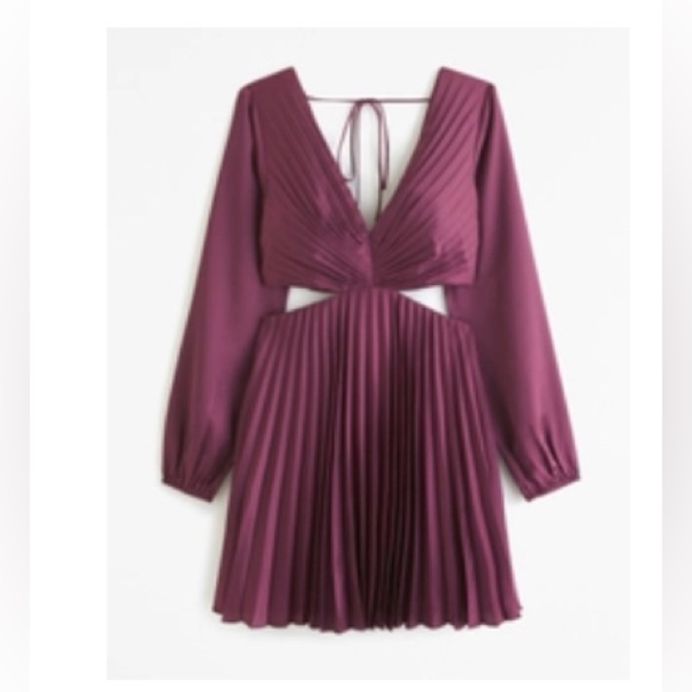 Abercrombie Giselle Pleated Cutout Mini Dress